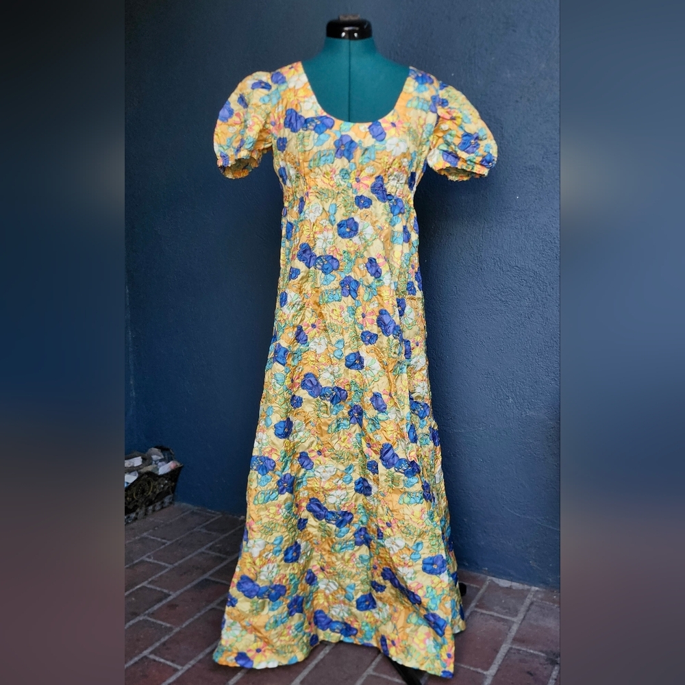 Unlabeled Handmade 60's Floral Dress